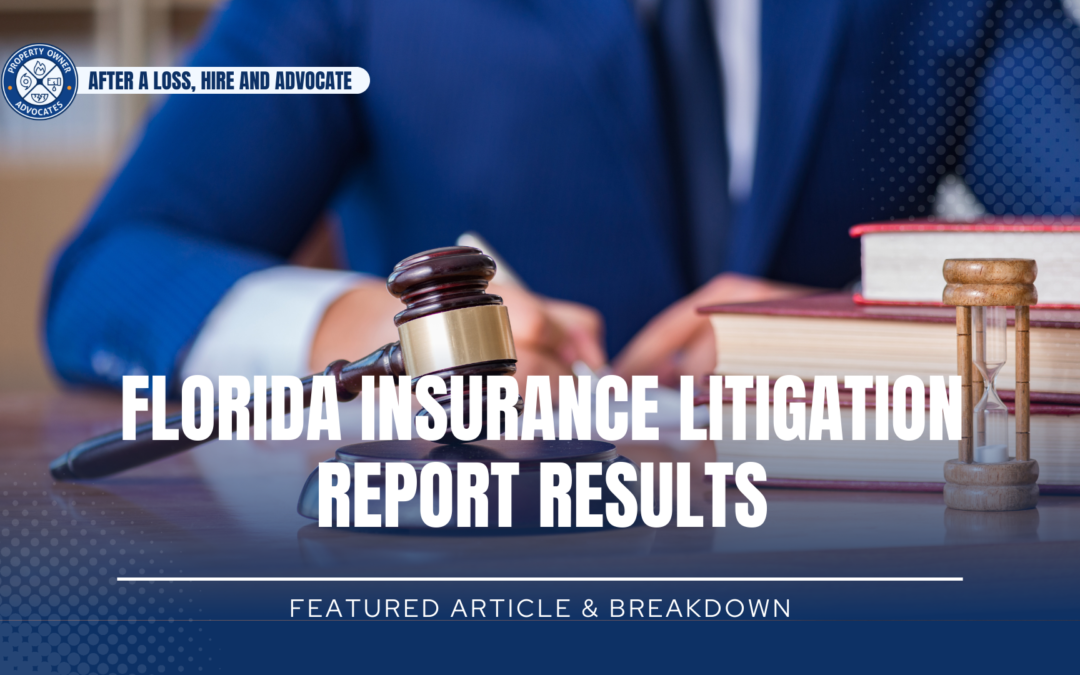 Florida Insurance Lawsuit Report from Legislature Mixed Findings